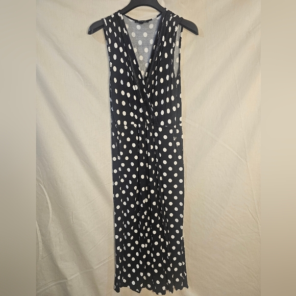 Spense Women Crop Jumpsuit,Size Small, Color: Black and White - Picture 2 of 10